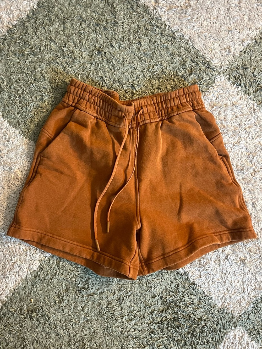 lululemon athletica Rust High-Rise Drawstring Athletic Shorts